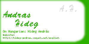 andras hideg business card